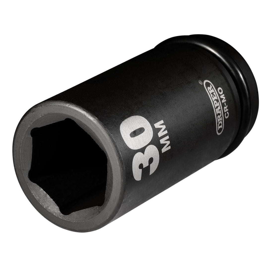 Draper 71916 Hi-Torq 6-Punkt-Schlag-Stecknuss, 30 mm Grösse, Blau, 1,9 cm (3/4 Zoll) Vierkantantrieb