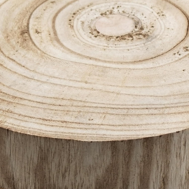 Spetebo Baumscheibe Blumenhocker rund natur Echtholz - 22 x 20 cm - Holz Dekohocker naturbelassen mi