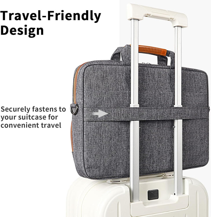 DOMISO 15-15,6 Zoll Wasserdicht Laptop Tasche Aktentasche Schultertasche Notebooktasche für 15.6" Le