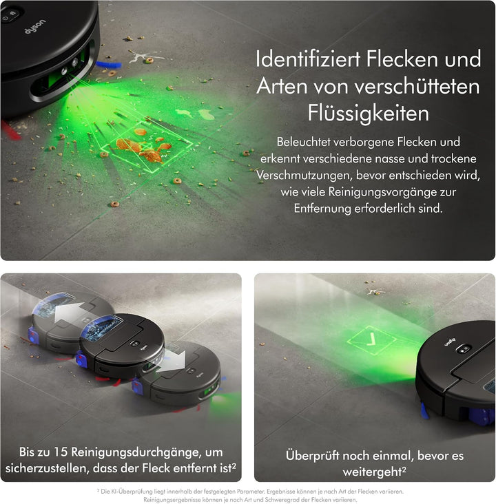 Dyson Spot+Scrub™ AI Nass- und Trocken-Roboterstaubsauger – Selbstentleerung, Selbstreinigende Nassw