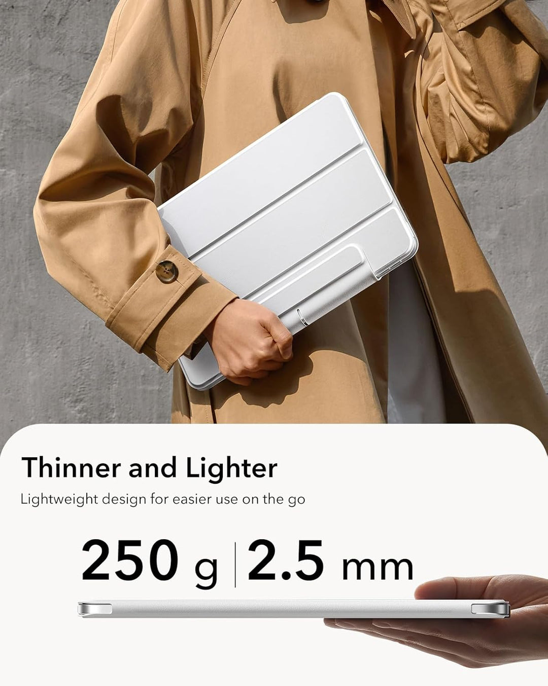 ESR für iPad Air 11 Zoll 2026 Hülle M4/M3/M2, iPad Air 5/4 Hülle (2025/2024/2022/2020) Starke Magnet