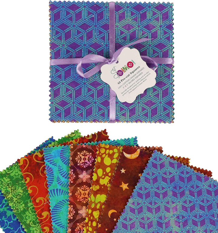 Soimoi Batik Drucken Vorgeschnittenen 5-Zoll-Baumwollgewebe Heimwerker Patchwork Sewing Craft Steppe