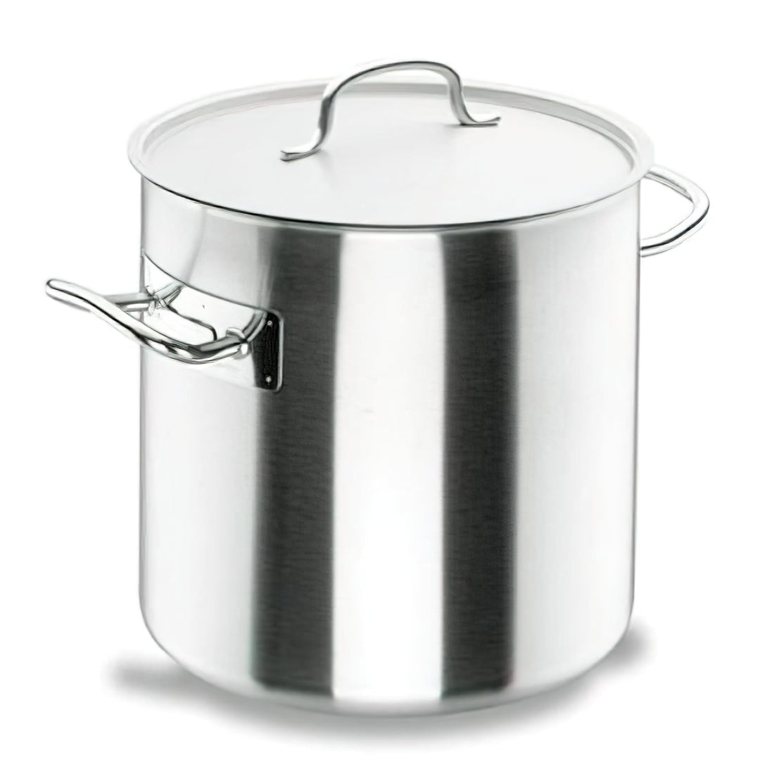 Lacor 50136 Hoher Suppentopf mit Deckel 36 cm, Silber