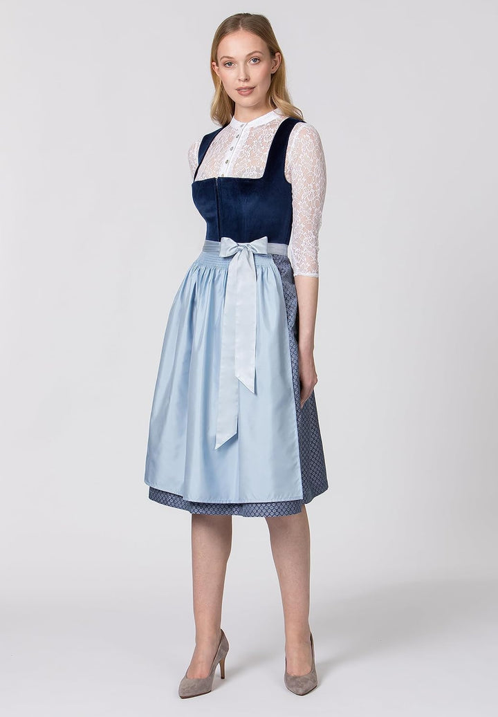 Stockerpoint Damen Aida Midi Dirndl 36 Indigo, 36 Indigo