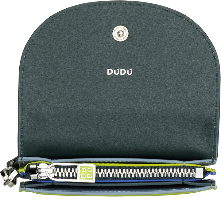 DUDU Damen-Portemonnaie aus Leder fürs Handgelenk, kleines fabiges Damen-Portemonnaie mit Münzfach,