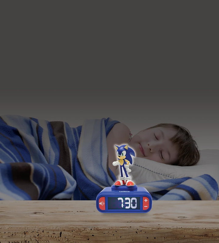 Lexibook, Sonic The Hedgehog, Sonic Nachtlicht-Wecker, Klänge und Melodien, Hintergrundbeleuchtetes