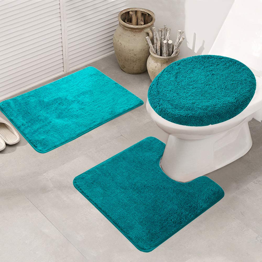 ele ELEOPTION Badezimmer-Set,rutschfeste Badematte schnelltrocknend weich wasserabsorbierend stilvol