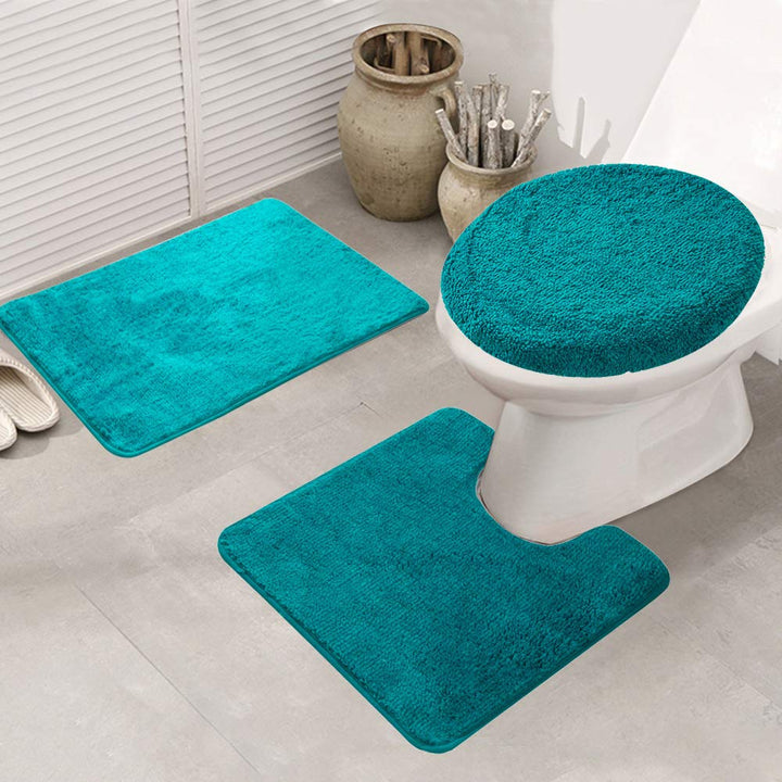 ele ELEOPTION Badezimmer-Set,rutschfeste Badematte schnelltrocknend weich wasserabsorbierend stilvol