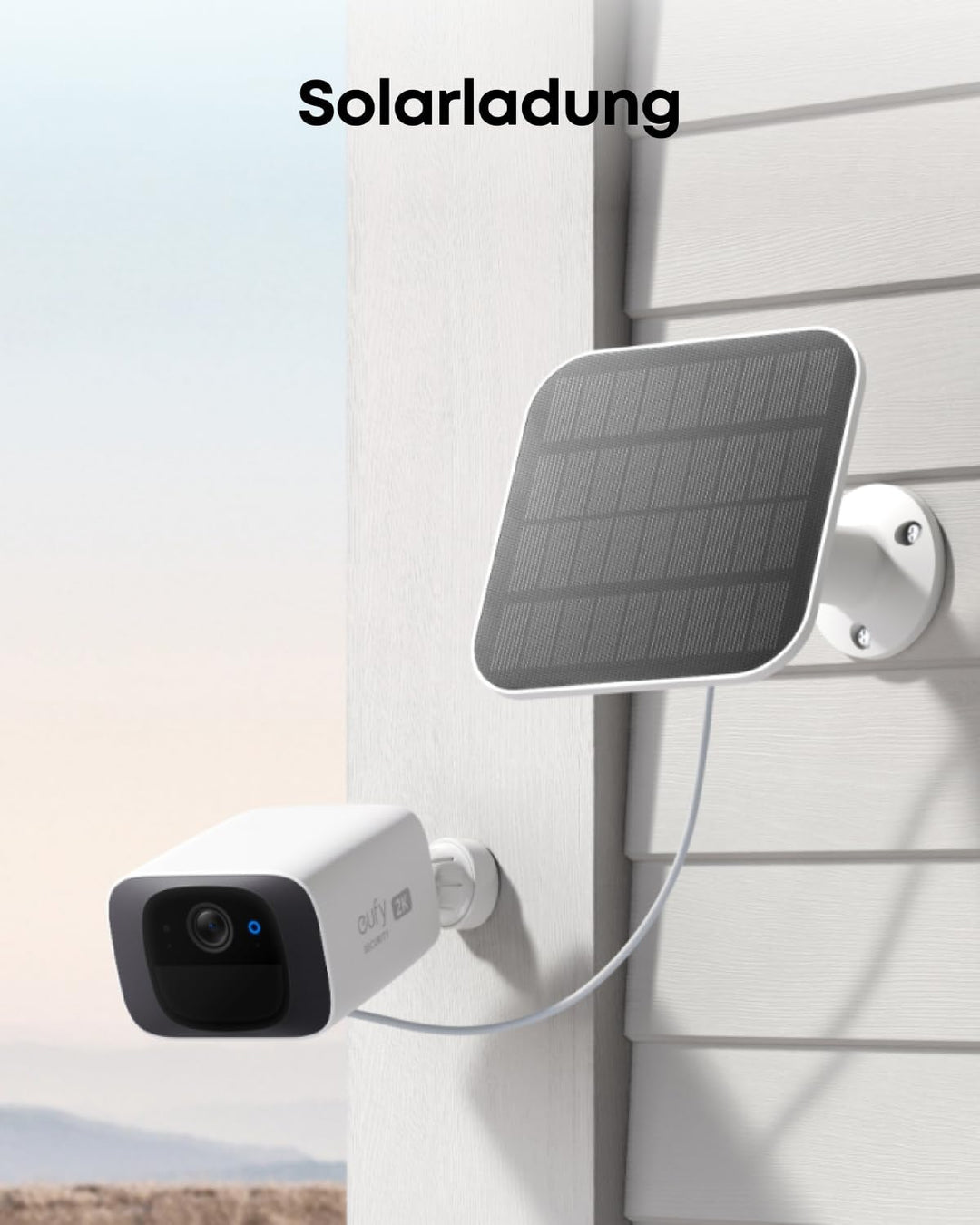 eufy eufyCam Solo C210 mit Solarpanel, kabellose 2K Aussenkamera mit kontinuierlicher Solarladung, o