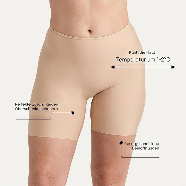 Miss Mary of Sweden – Cool Sensation Radlerhose Damen – Nahtlose, kühlende Unterhose mit langem Bein