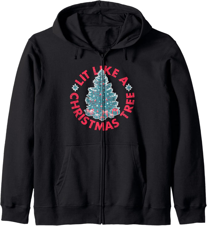 Trendy Christmas Lit Like A Christmas Tree Kapuzenjacke