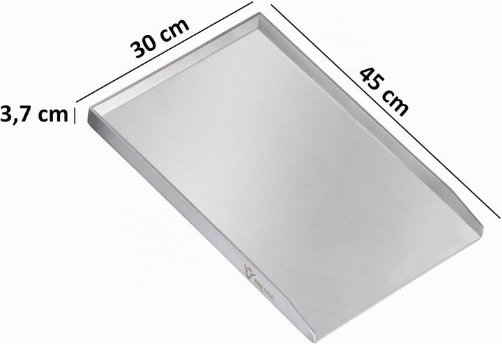 BBQ-Toro Edelstahl Grillplatte | 30 x 45 cm | BBQ Plancha, Grillplancha | Rechteckig, Universal und