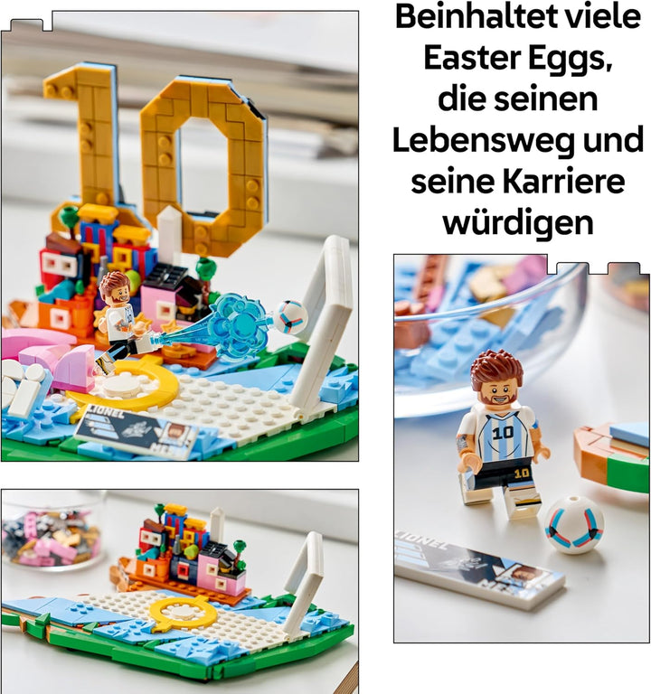 LEGO Editions Lionel Messi – Fussball-Highlights Spielzeug - 3D Modellbau mit Minifigur zum Sammeln