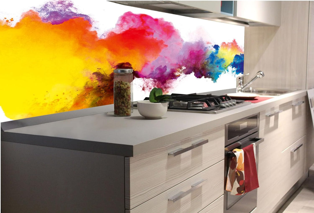 DIMEX Küchenrückwand Folie Selbstklebend FARBEXPLOSION 180 x 60 cm | Klebefolie - Dekofolie - Spritz