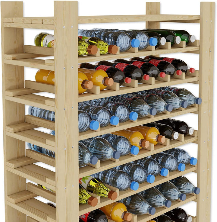 Lenmar Serie RW Weinregal aus Holz für Flaschen, Hellbeige, Wein, Flaschenregal, Kellerregal, Regale