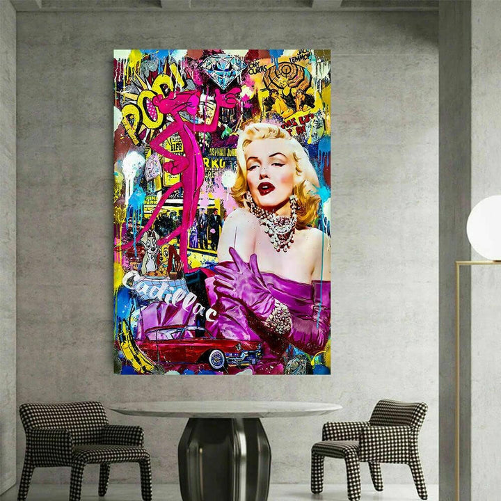 Magic Canvas Art Pop Art Marilyn MonroeLeinwandbild 1- teilig Hochwertiger Kunstdruck Wandbilder – B