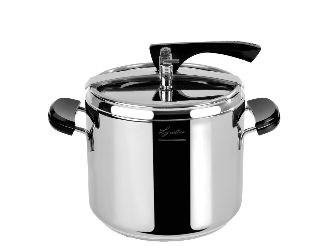 Lagostina La Classica Schnellkochtopf mit Korb und Ecodose, Ø 22 cm, 7 l, Metall, Stahl E Schwarz