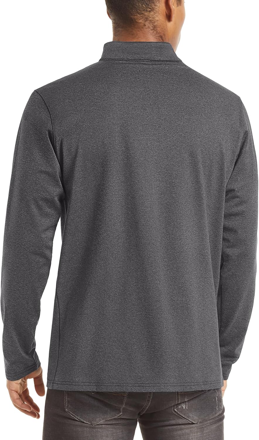 TACVASEN Pullover Herren Langarmshirt Half Zip Fleece Winterpullover Warm Atmungsaktiv Sport Sweatsh