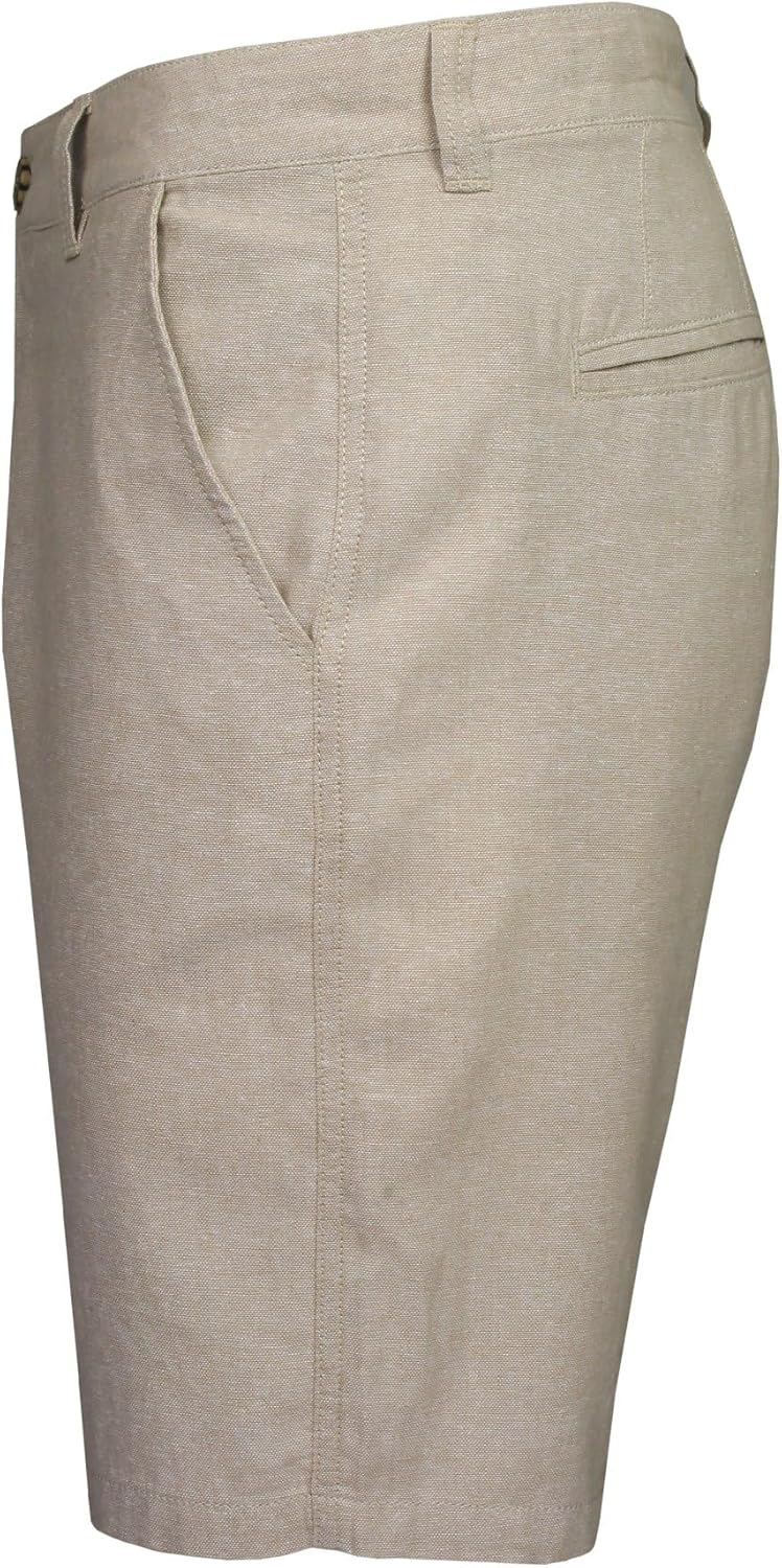 Xact Herren Leinen 23cm Tailored Chino Shorts, Regular Fit 30W Sand (Linen), 30W Sand (Linen)