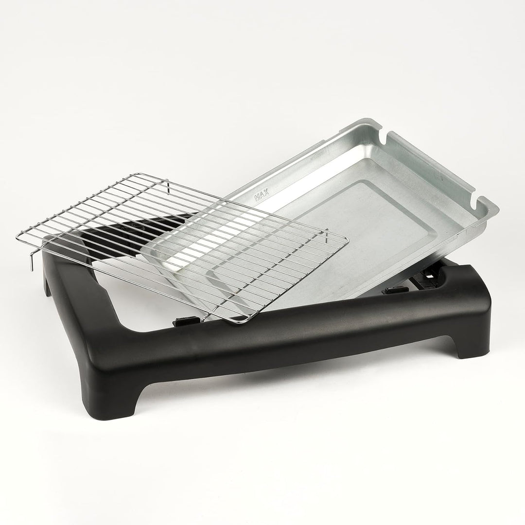 Girmi BQ12 Elektrischer Grill, 2000 W, INOX-Grillrost, 34 x 24,5 cm, Temperaturregelung, Komplett ze