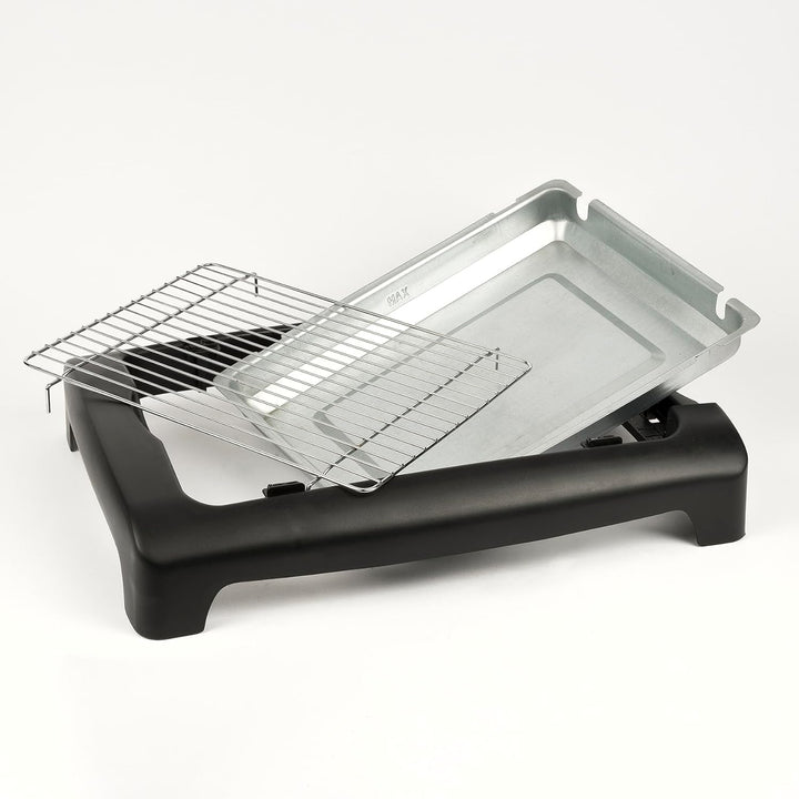 Girmi BQ12 Elektrischer Grill, 2000 W, INOX-Grillrost, 34 x 24,5 cm, Temperaturregelung, Komplett ze
