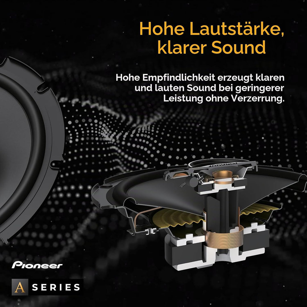 Pioneer TS-A6881F 6 x 8 4-Weg-Koaxial-Lautsprecher Set mit 2 Lautsprechern (je 350 W max., 80 W Sinu