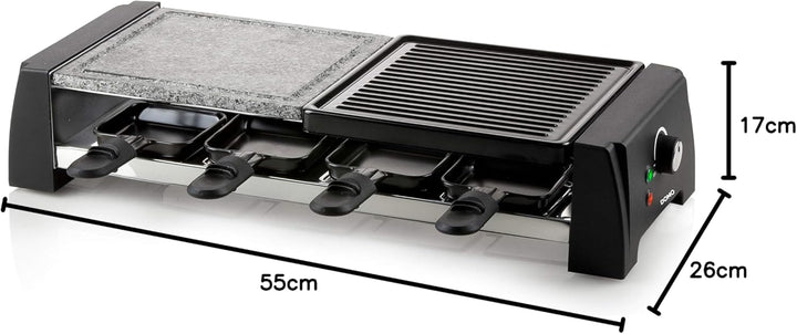 DOMO DO9190G Raclette/Steingrill, Kunststoff, 8