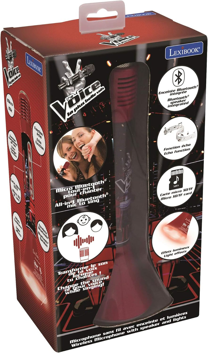 Lexibook - The Voice - Karaoke Micro Star Bluetooth® mit Stimmwechselfunktion, Mikrofon zum Singen,