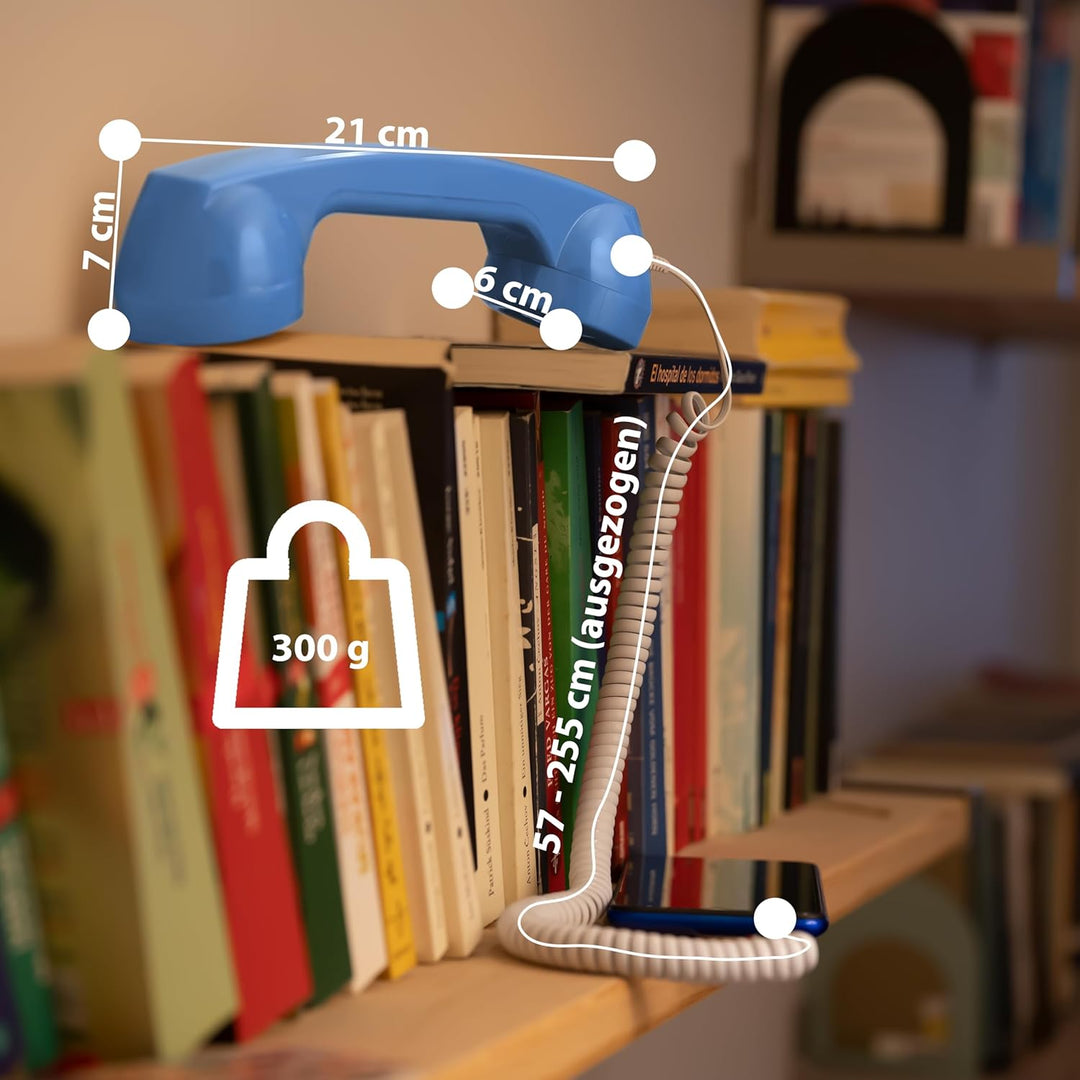 Retro Handyhörer für Apple iPhones mit Lightning (passender Adapter mit inbegriffen) in der Form ein