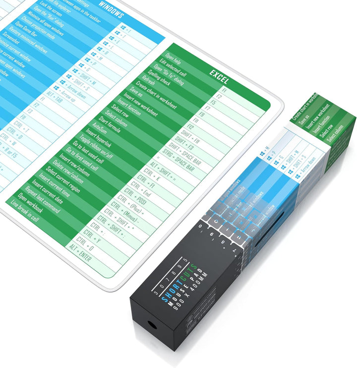 TITANWOLF - XXL Speed Gaming Mauspad 900 x 400mm - Excel Windows Outlook Word Shortcut Tastenkürzel