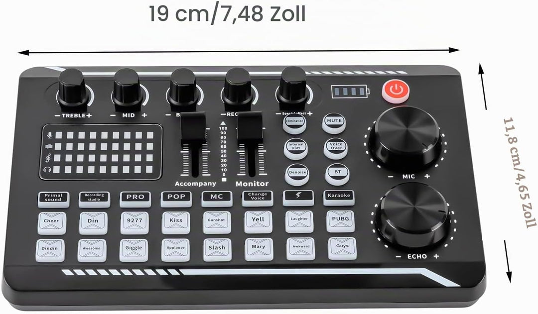Streaming-Mikrofon, Podcast-Mikrofon-Set, USB-Nieren-Kondensator-Mikrofon, Audio-Mixer-Set mit Sound