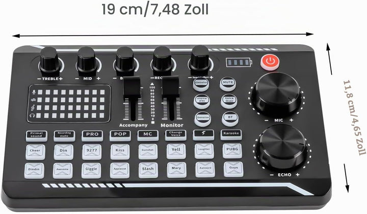 Streaming-Mikrofon, Podcast-Mikrofon-Set, USB-Nieren-Kondensator-Mikrofon, Audio-Mixer-Set mit Sound