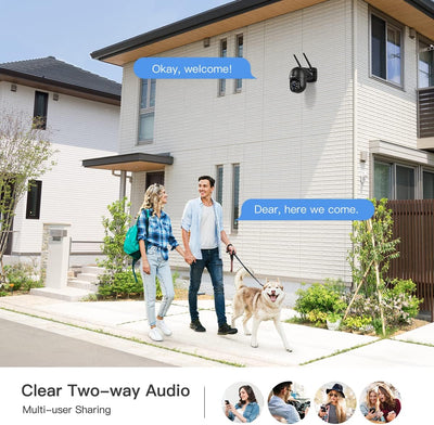 ctronics PTZ Überwachungskamera Aussen,1080P Kabellose IP WLAN Outdoor Kamera mit Automatische Verfo