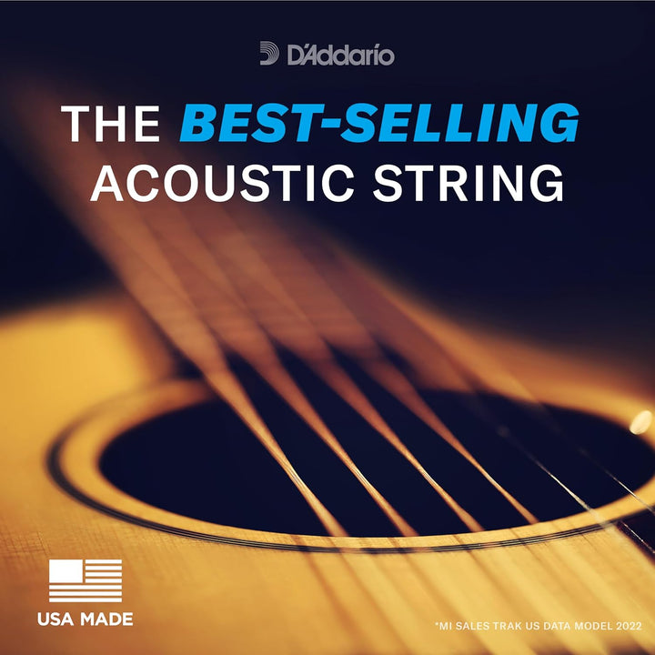 D'Addario EJ73 Saiten für Mandoline, Phosphorbronze, leichte Spannung, 10-38, 3 Sätze Licht, 10-38.