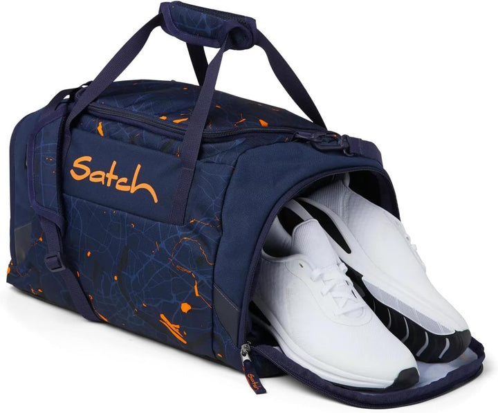 Satch Sporttasche Nassfach Schuhfach Reissverschlussfach Schultergurt Tragegriffe gepolstert Duffle