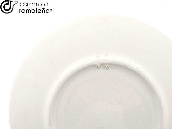 CERÁMICA RAMBLEÑA | Dekorativer Teller zum Aufhängen | Keramikteller | Wandteller | Wandteller Model