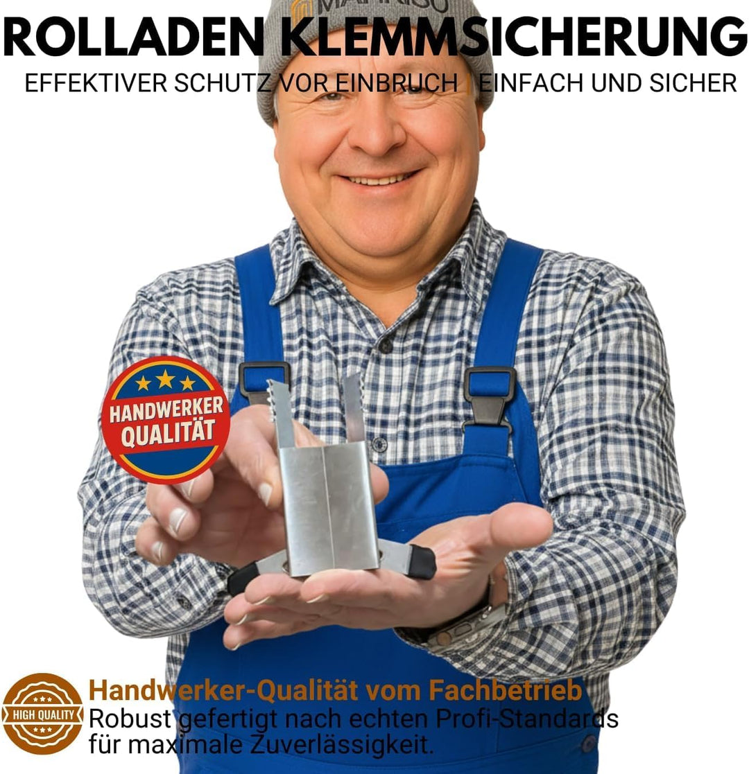Klemmsicherung Rollladen Einbruchschutz für das Fenster, genial &amp; einfach Sie erhalten 20 Stück (10