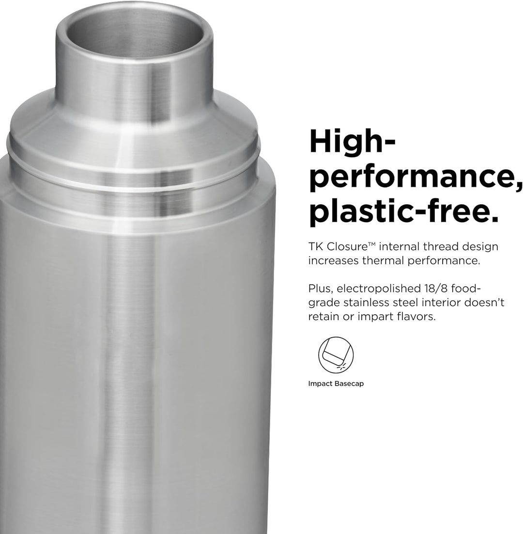 KleanKanteen Herren TKPro-BS Trinkflasche, Brushed Stainless, One Size, Brushed Stainless