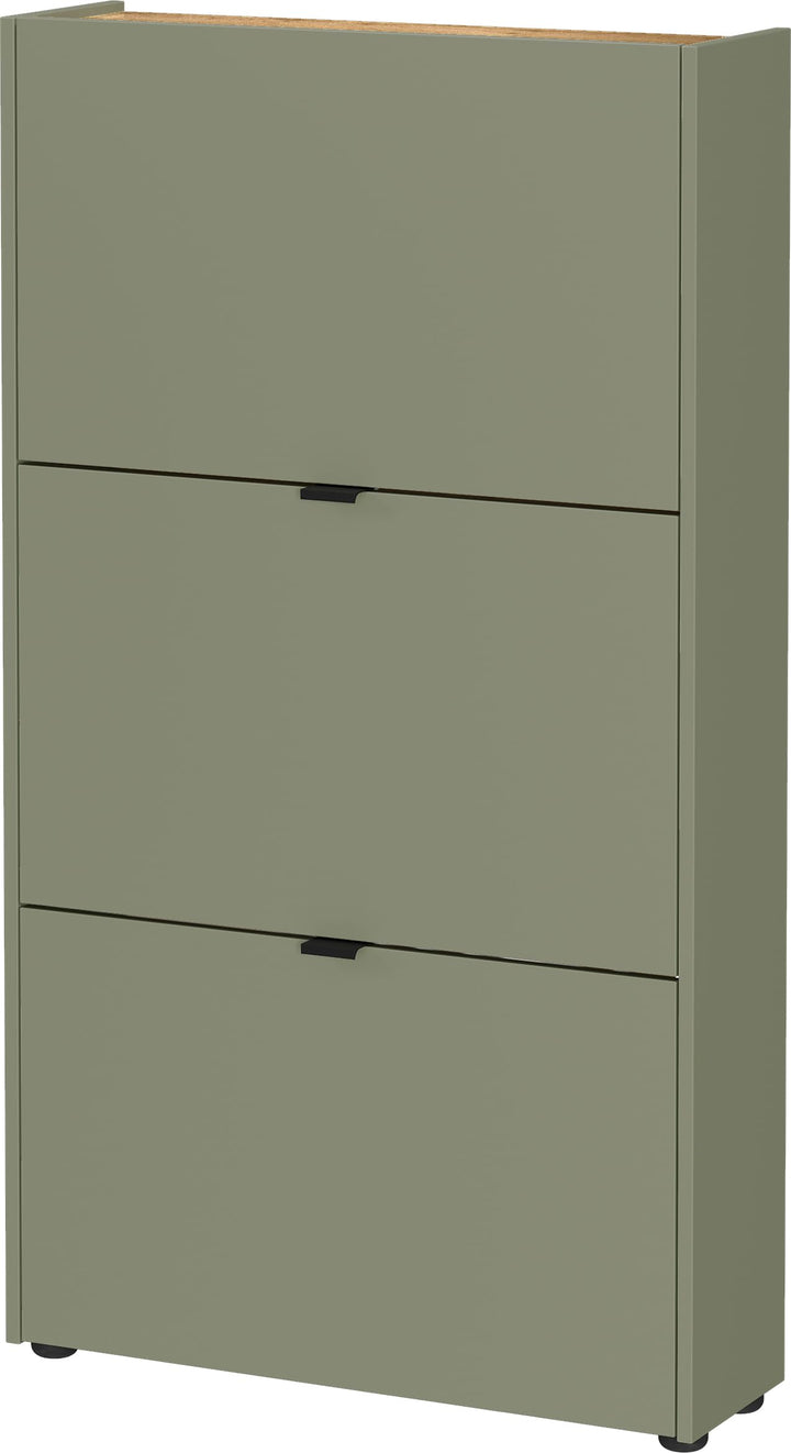 GERMANIA DIE MÖBELMACHER Germania Schuhschrank 3235-629, in Taupegrün/Navarra-Eiche-Nb., mit Klappen