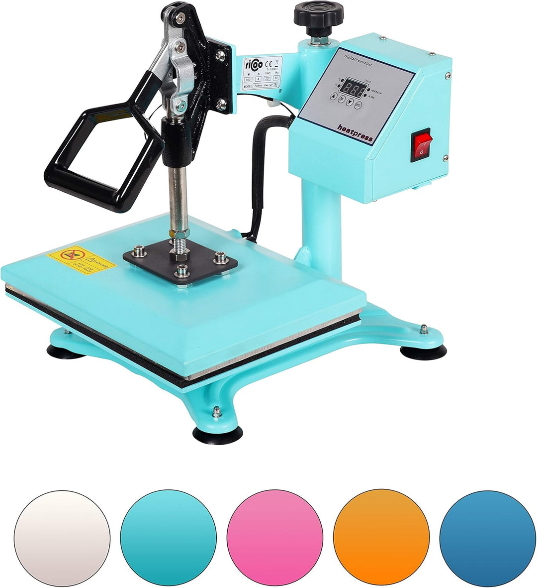 RICOO Transferpresse Heizpresse 30x23 cm Profi Schwenkbar Hitzepresse für T-Shirt Druckpresse Power