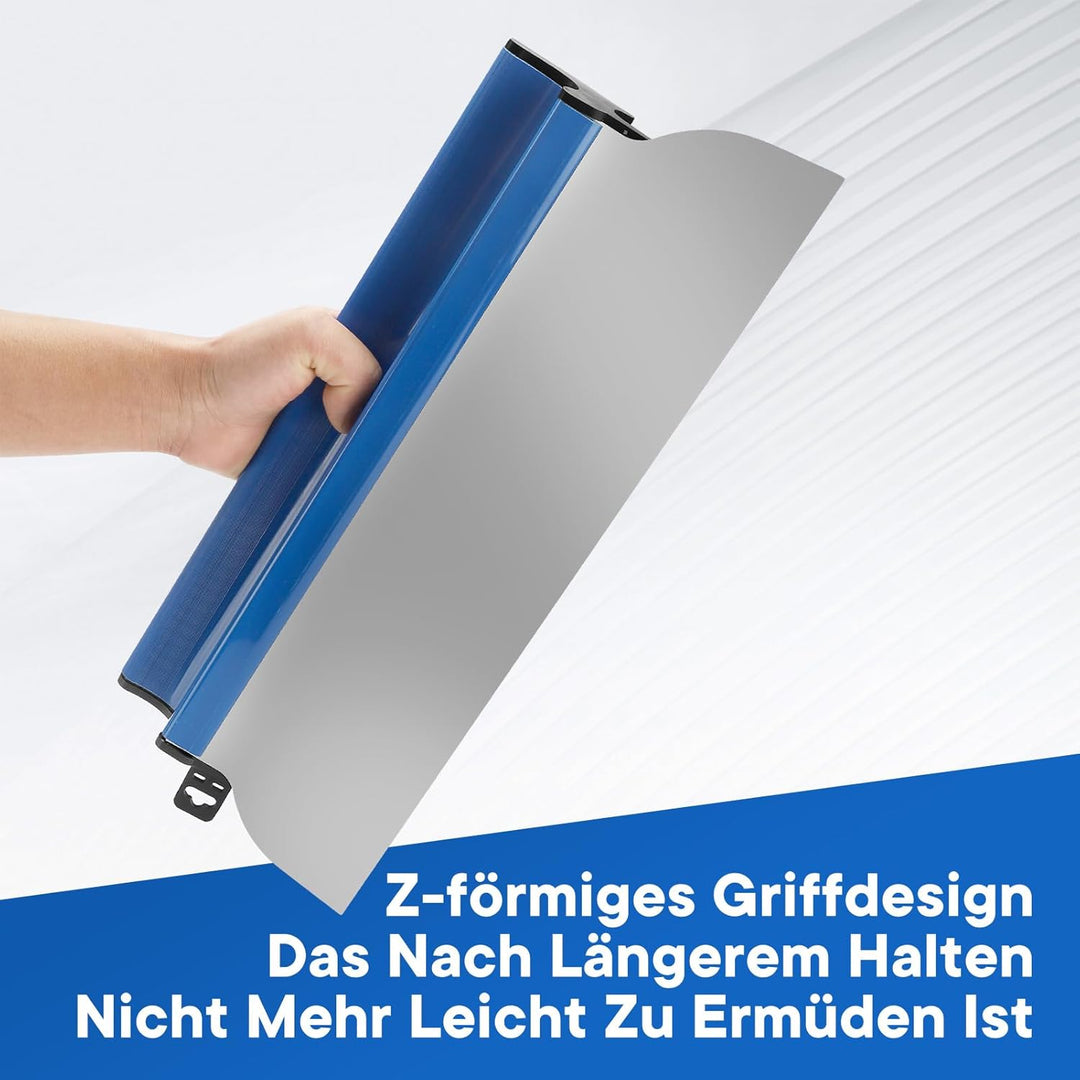 Flächenspachtel 60cm, Austauschbare 0,55mm Edelstahlklinge Spachtel Werkzeug mit Ergonomischem Z-Gri