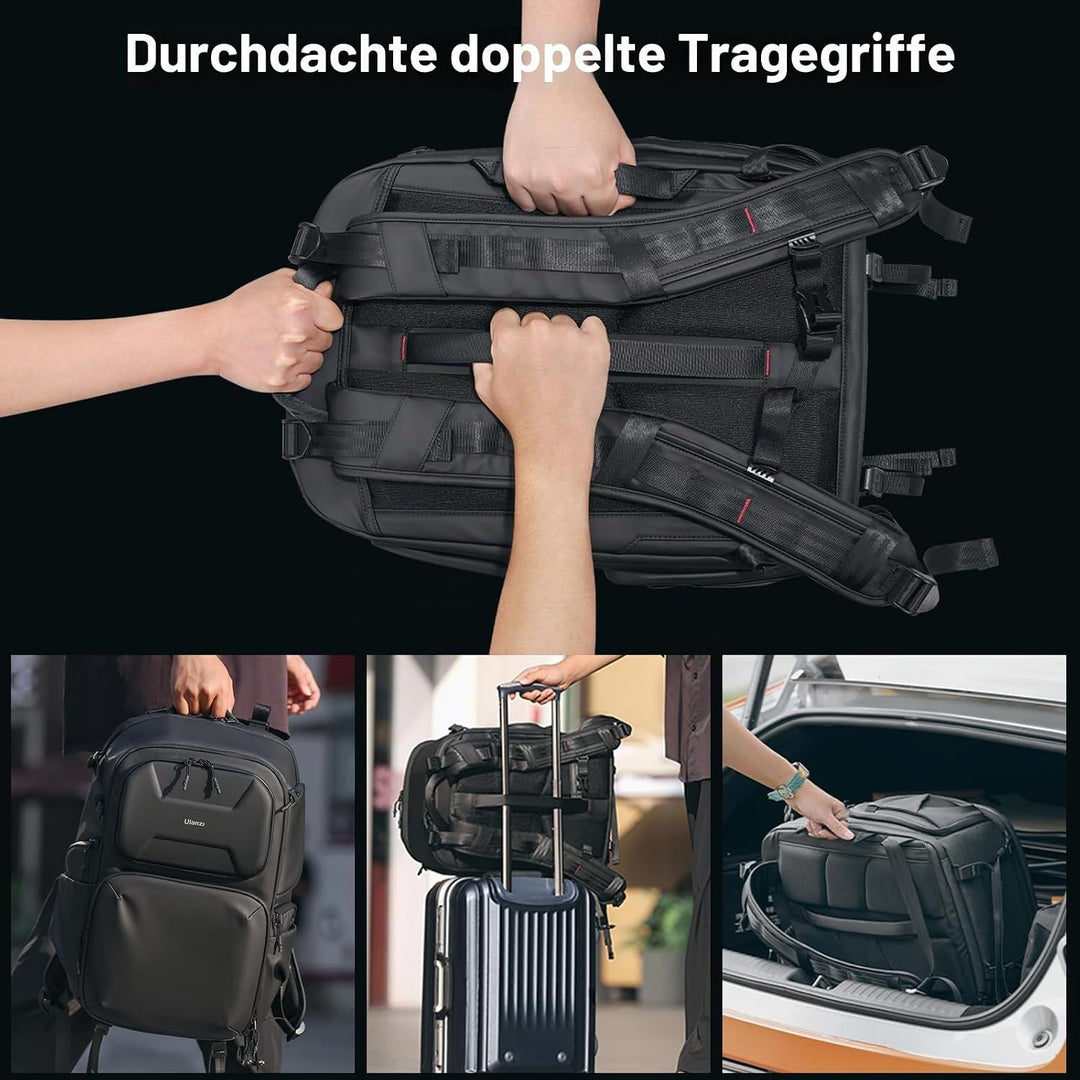 ULANZI BP10 35L Hartschalen-Kamerarucksack, Professionelle Wasserdichte Fotografie Kameratasche für