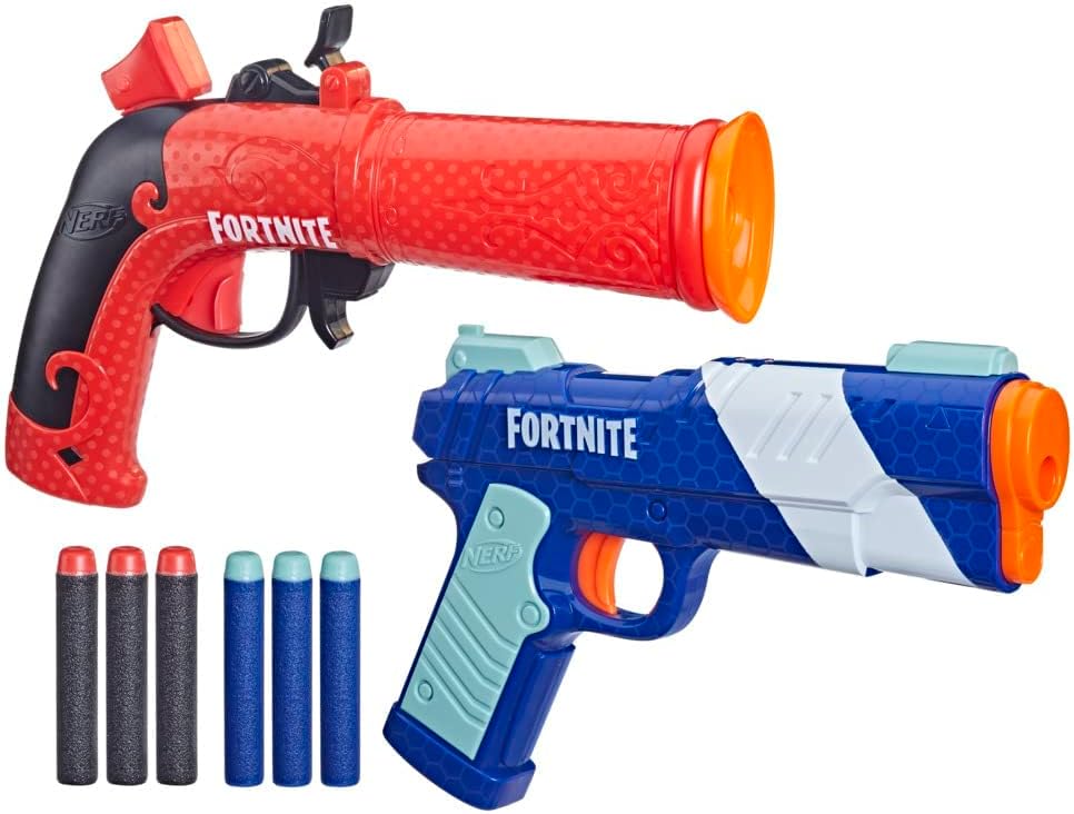 Nerf Fortnite Dual Pack, enthält 2 Fortnite Blaster und 6 Nerf Elite Darts