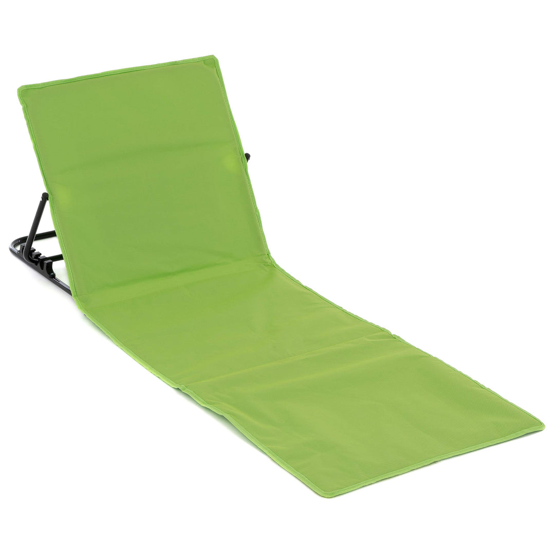 Nexos Trading 2er Set Strandmatte Beach-Matte gepolstert faltbar verstellbare Rückenlehne (Grün - ei