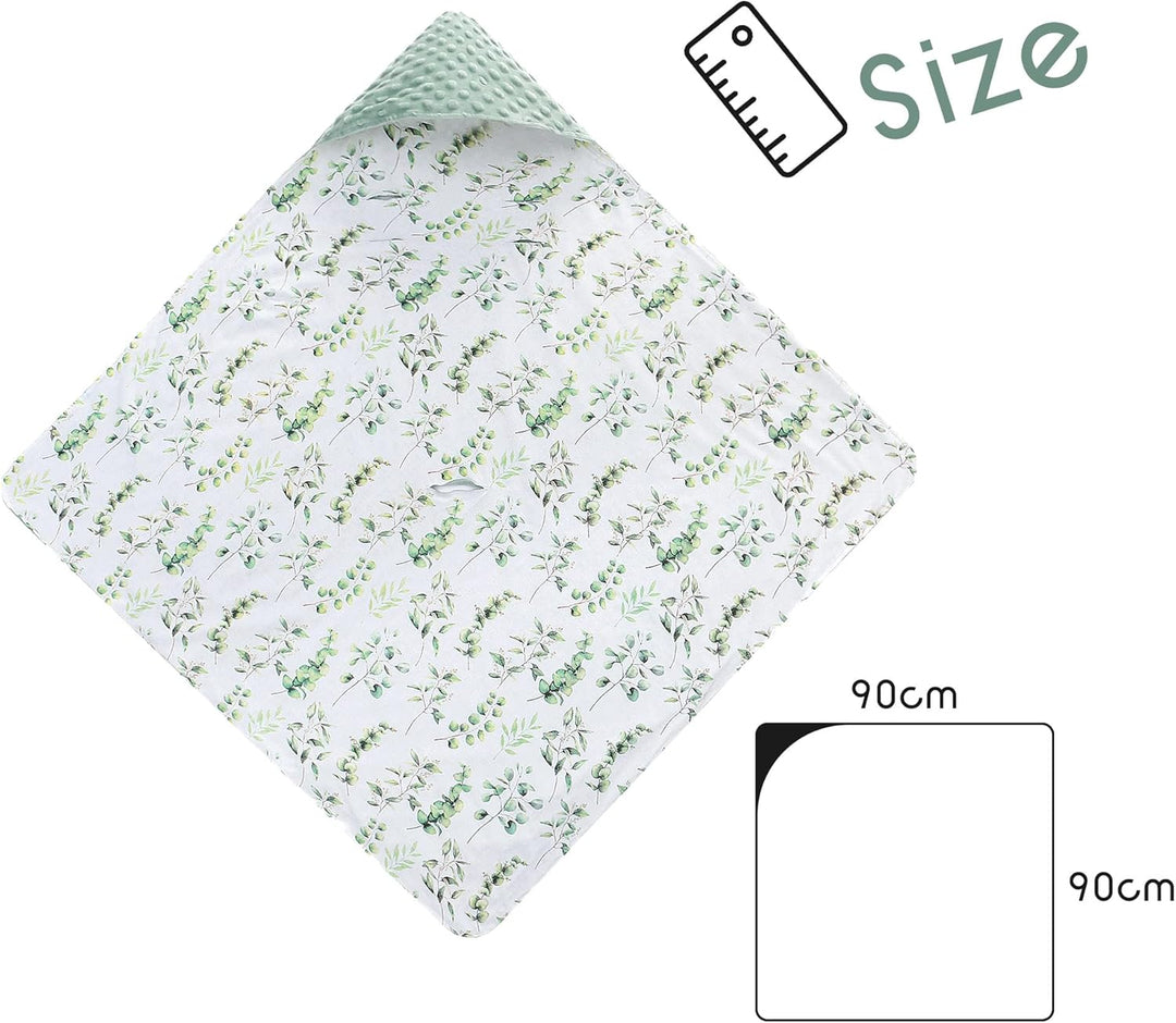 Miracle Baby Einschlagdecke Babyschale Winter Universal Kuscheldecke 90x90cm für Buggy Kinderwagen (