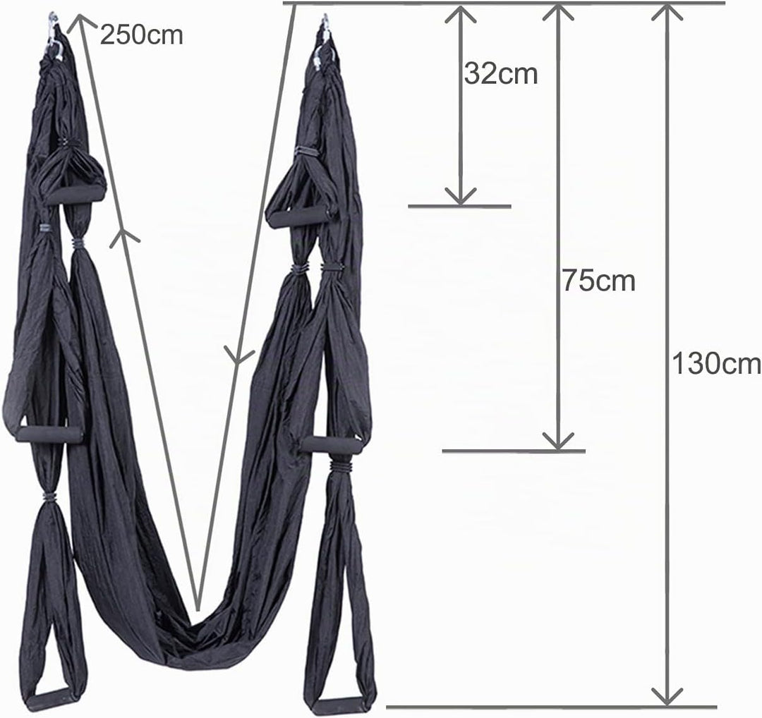 Yoga Hängematte Set Aerial,Aerial Yogatuch,Aerial Yoga Hammock Swing mit Tragetasche und Verlängerun