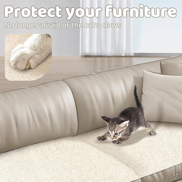 Selbstklebend Kratzteppich Katze Wand, dellyy Kratzteppich Kratzmatte Wand Kratzmatte für Katzen, Kr