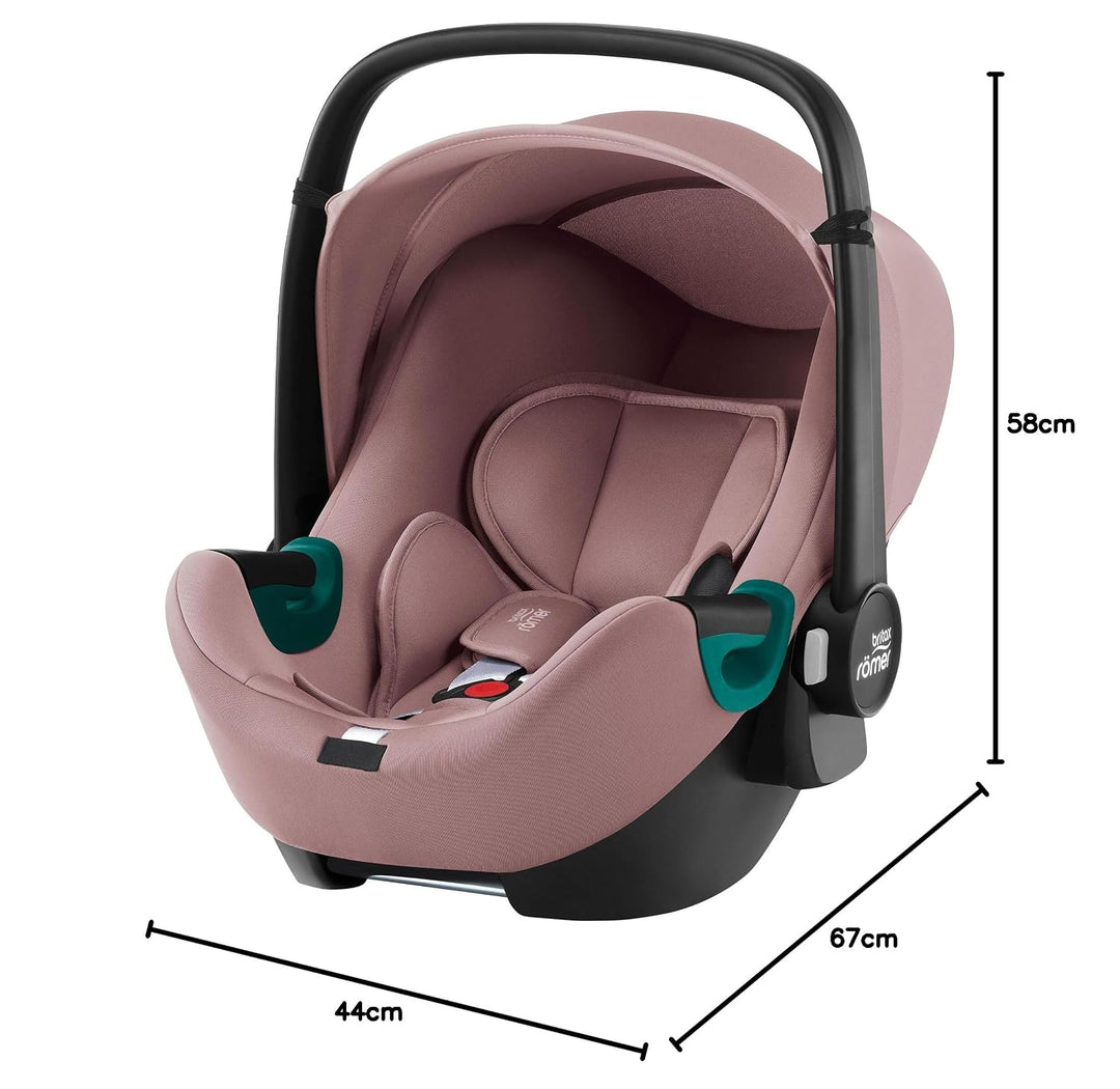 BRITAX RÖMER Babyschale BABY-SAFE 3 i-SIZE, für Neugeborene bis 15 Monate (40-83 cm), Dusty Rose, Du