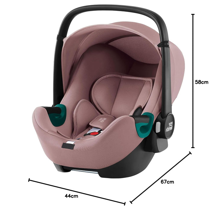 BRITAX RÖMER Babyschale BABY-SAFE 3 i-SIZE, für Neugeborene bis 15 Monate (40-83 cm), Dusty Rose, Du