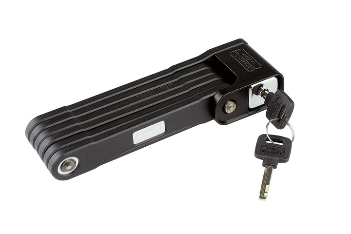 BURG-WÄCHTER Faltschloss, Fahrradschloss mit Halterung und Schlüssel, E-Bike, aufbohrgeschützt, hohe